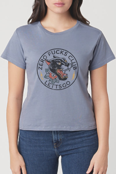 Zero F*cks Club Vintage Style Women's Tee - Shirts & Tops
