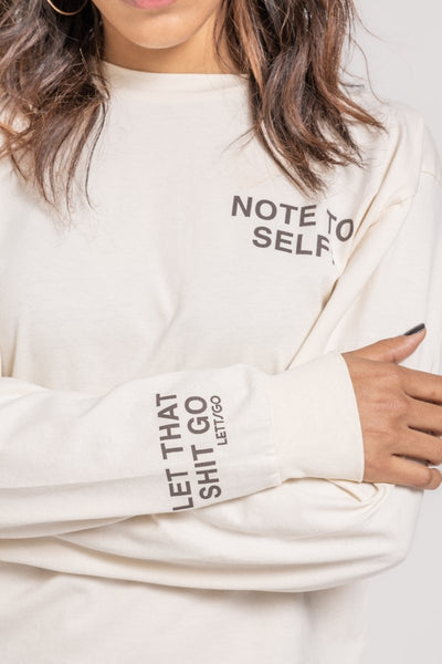 Note to Self Long Sleeve Unisex T-Shirt - Shirts & Tops